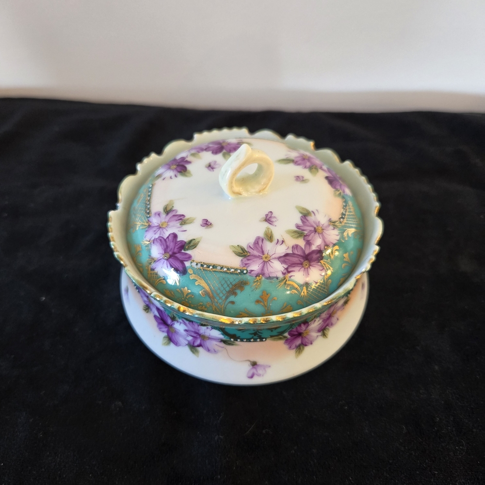 Floral Porcelain Dish with Lid